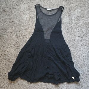 Intimately free people black mesh flirty date night top